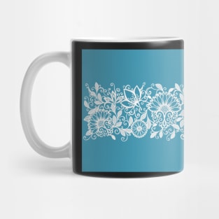 Scottish Thistle Pattern (Blue) Mug